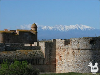 Canigou from the Fortress of Salses